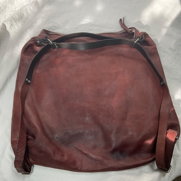 Biba Leather Shoulder Bag Convertible Backpack - Picture 2 of 11